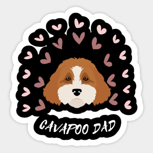 CAVAPOO DAD. Cute cavapoo puppy. Dog Lover Sticker